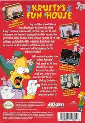 Krusty'S Fun House - Back | Krusty's Fun House NES