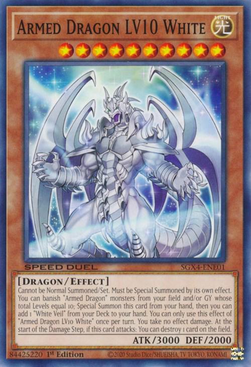 Armed Dragon LV10 White SGX4-ENE01 YuGiOh Speed Duel GX: Midterm Destruction