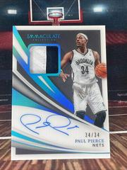 Paul Pierce [Patch Autographs Jersey] #PA-PPE Basketball Cards 2020 Panini Immaculate Collection Prices