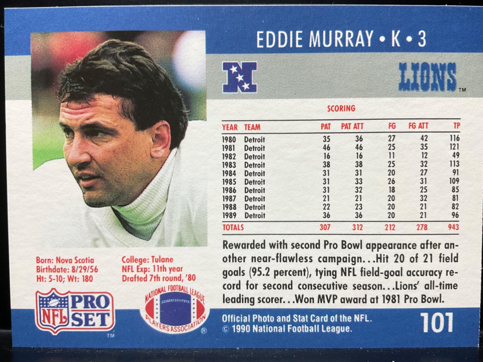 Eddie Murray #101 Prices | 1990 Pro Set | Football Cards