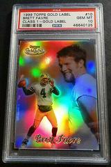Brett Favre [Class 1 Gold Label] #10 Football Cards 1999 Topps Gold Label Prices