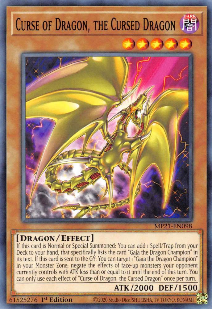 Curse of Dragon, the Cursed Dragon MP21-EN098 YuGiOh 2021 Tin of Ancient Battles Mega Pack