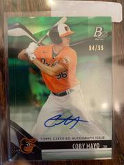 Coby Mayo [Green Autograph] Baseball Cards 2021 Bowman Platinum Top Prospects Prices