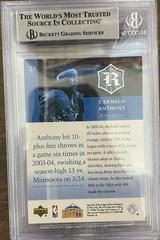 Back | Carmelo Anthony Basketball Cards 2004 Upper Deck Rivals