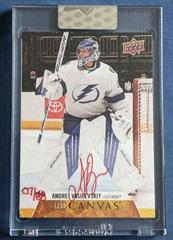 Andrei Vasilevskiy [Red Ink] Hockey Cards 2020 Upper Deck Clear Cut Canvas Signatures Prices