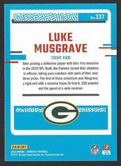 Backside | Luke Musgrave Football Cards 2023 Panini Donruss
