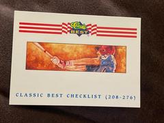 Checklist: 208 276 #398 Baseball Cards 1992 Classic Best Prices