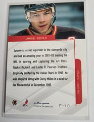 Backside | Jarome Iginla Hockey Cards 2003 ITG Toronto Star