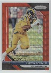 Aaron Donald [Red Wave] #91 Football Cards 2018 Panini Prizm Prices