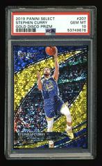 Stephen Curry [Gold Disco Prizm] #207 Basketball Cards 2019 Panini Select Prices