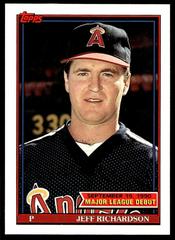 Jeff Richardson #131 Baseball Cards 1991 Topps '90 M.L. Debut Prices