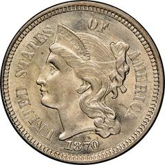 1870 [PROOF] Coins Three Cent Nickel Prices
