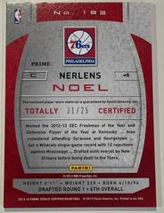 Back | Nerlens Noel [Materials, Red Prime] Basketball Cards 2013 Panini Totally Certified