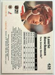 Backside | Laurie Boschman Hockey Cards 1991 Pro Set