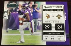 Stefon Diggs [Green] #PLT-SDI Football Cards 2021 Panini Contenders Playoff Ticket Prices