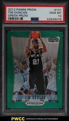 Tim Duncan [Green Prizm] #101 Basketball Cards 2012 Panini Prizm Prices