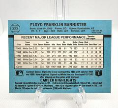 Back Of Card | Floyd Franklin Bannister Baseball Cards 1988 Donruss