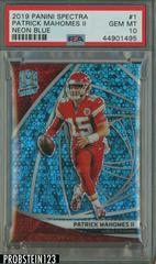 Patrick Mahomes II [Neon Blue] #1 Football Cards 2019 Panini Spectra Prices