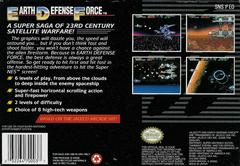 Earth Defense Force - Back | Earth Defense Force Super Nintendo