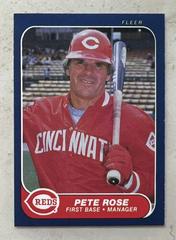 Pete Rose #191 Baseball Cards 1986 Fleer Prices