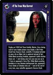 If The Trace Was Correct [Limited] Star Wars CCG Tatooine Prices