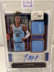 Ja Morant #DJ-JMT Basketball Cards 2021 Panini One and One Dual Jersey Autographs Prices
