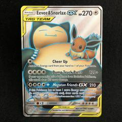 Photo Showing Texture | Eevee & Snorlax GX Pokemon Team Up