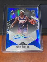 David Duke Jr. [Blue] #PRA-DDJ Basketball Cards 2021 Panini Chronicles Phoenix Rookie Autographs Prices