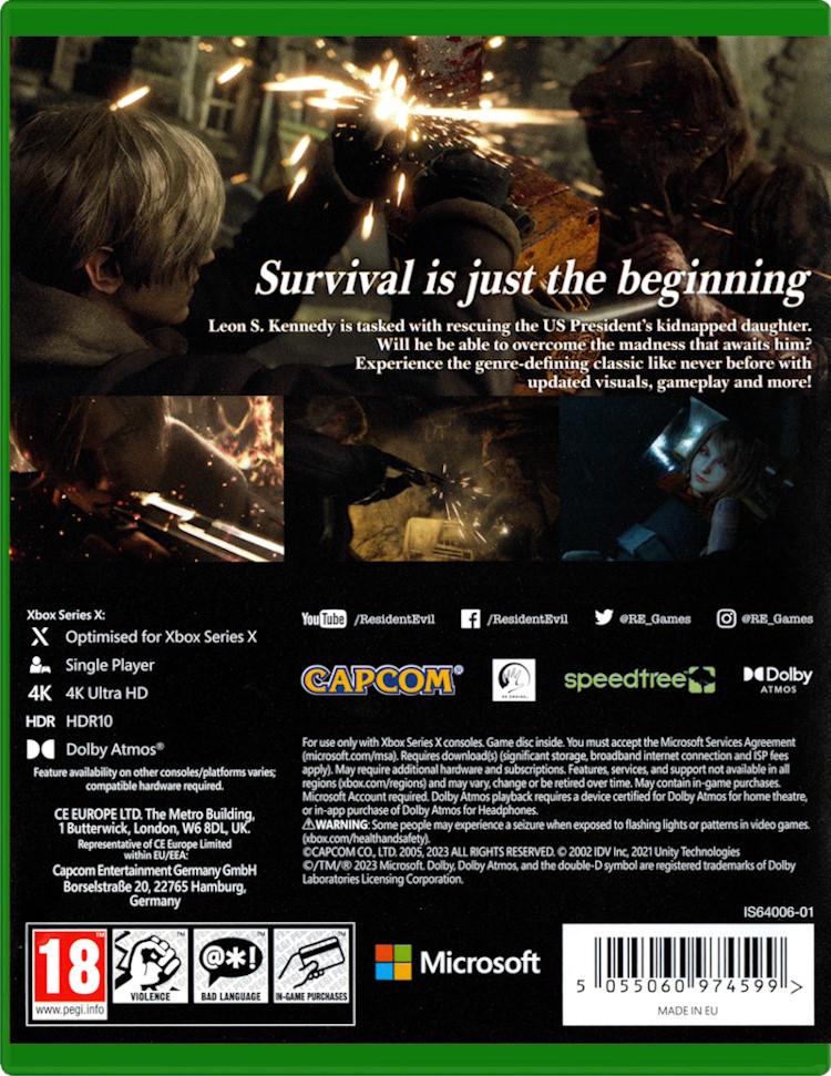 resident evil 4 remake xbox series x game pass