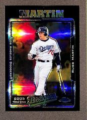 Russ Martin [Black Refractor] #UH119 Baseball Cards 2005 Topps Chrome Updates & Highlights Prices