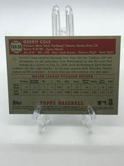 Back Of Card | Gerrit Cole Baseball Cards 2021 Topps 1952 Redux