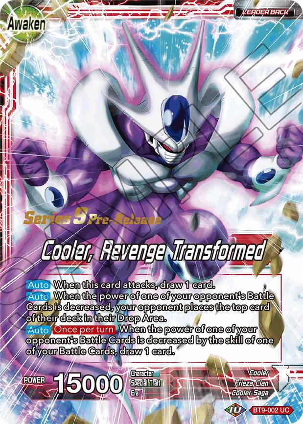 Cooler // Cooler, Revenge Transformed BT9-002 Dragon Ball Super Universal Onslaught: Pre-Release Promos