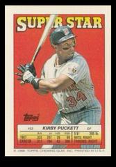 Kirby Puckett #52 Baseball Cards 1988 Topps Stickercard Prices