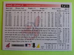 REVERSE | Sandy Alomar Jr Baseball Cards 1997 Score Team Collection