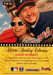 Rear | Jason Schmidt Baseball Cards 1996 Pinnacle Christie Brinkley Collection