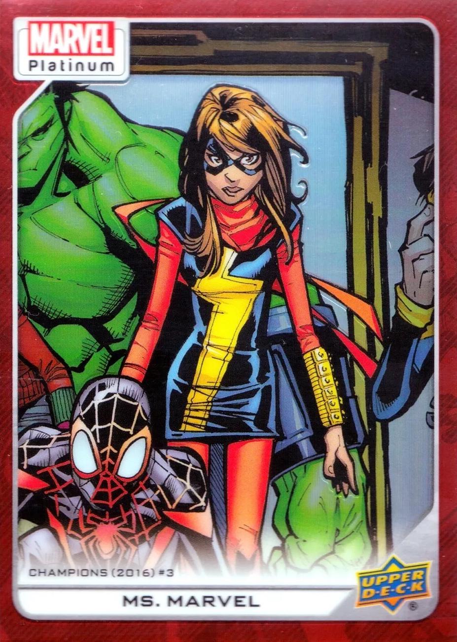 Ms. Marvel [Red Rainbow] #155 Prices | Marvel 2023 Upper Deck Platinum ...