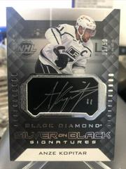Anze Kopitar #SB-AK Hockey Cards 2021 Upper Deck Black Diamond Silver on Black Signatures Prices