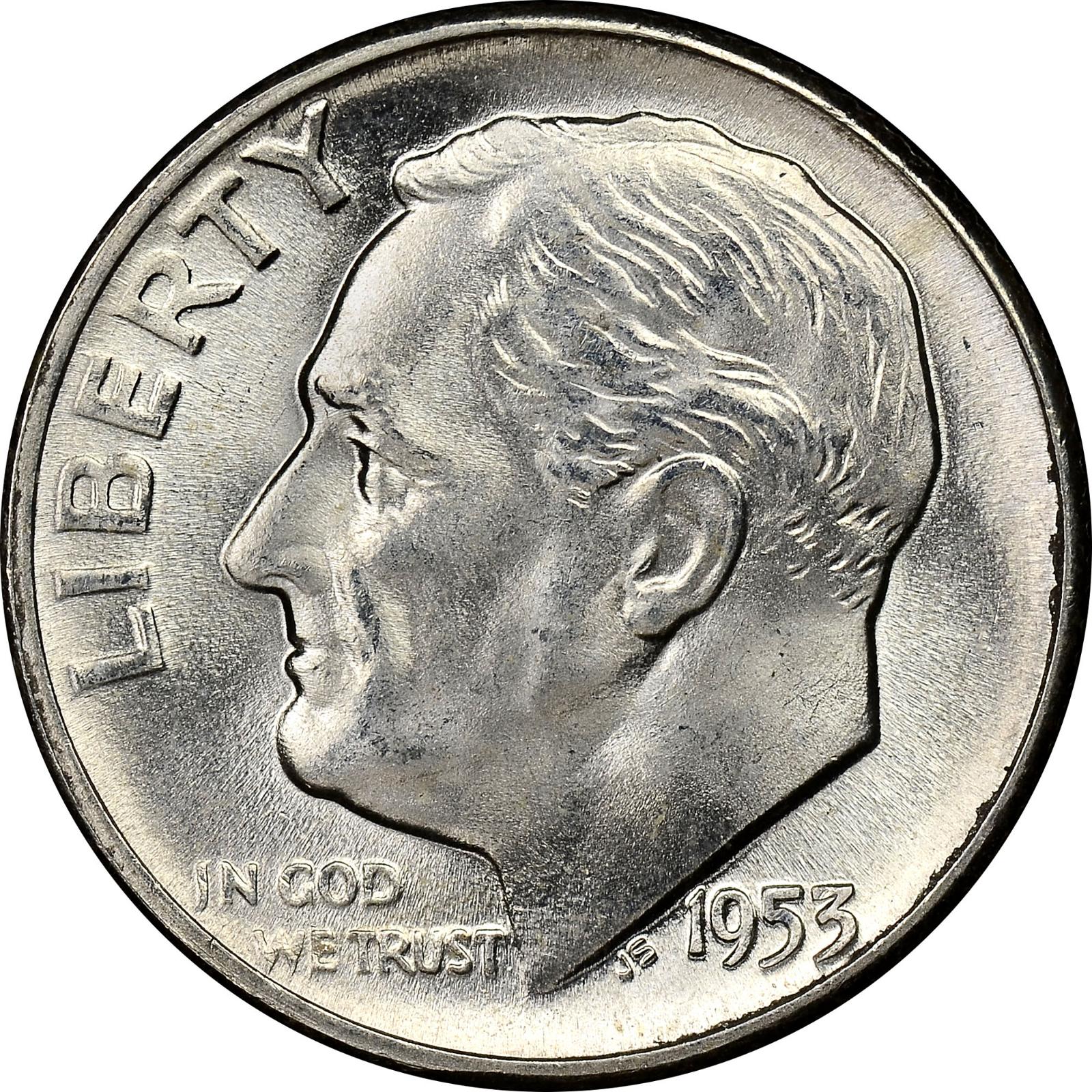 1953 Coins Roosevelt Dime