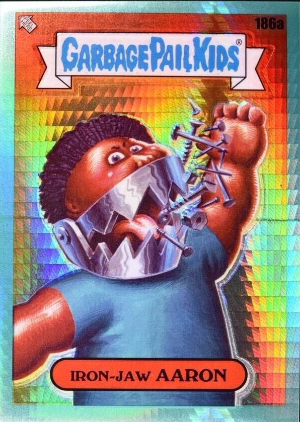 Iron-Jaw AARON [Aqua Prism Refractor] #186a 2022 Garbage Pail Kids Chrome