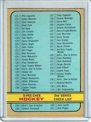 Checklist 2 [160 Is Jack Lynch] Hockey Cards 1972 O-Pee-Chee Prices