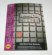 RoboCop Versus The Terminator - Manual | Robocop vs The Terminator Sega Game Gear