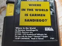 Cartridge (Front) | Where in the World is Carmen Sandiego Sega Genesis