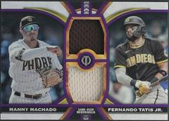 Manny Machado, Fernando Tatis Jr. #DR-MT Baseball Cards 2023 Topps Tribute Dual Relics 2 Image Prices