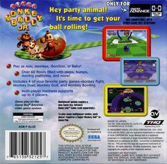 Rear | Super Monkey Ball Jr. GameBoy Advance