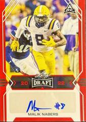 Malik Nabers [Red] #BA-MN1 Football Cards 2022 Leaf Draft Autographs Prices