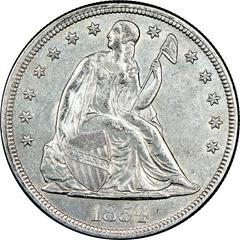 1854 Coins Seated Liberty Dollar Prices