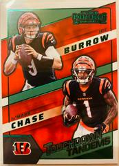 Ja'Marr Chase, Joe Burrow [Emerald] Football Cards 2022 Panini Contenders Touchdown Tandems Prices