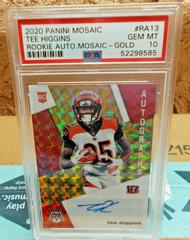 Tee Higgins [Gold] Football Cards 2020 Panini Mosaic Rookie Autographs Prices