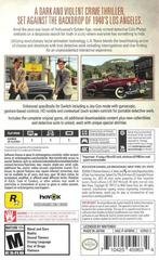 Rear | L.A. Noire Nintendo Switch