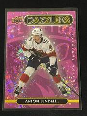 Anton Lundell [Pink] Hockey Cards 2021 Upper Deck Dazzlers Prices